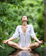 image/Woman meditating